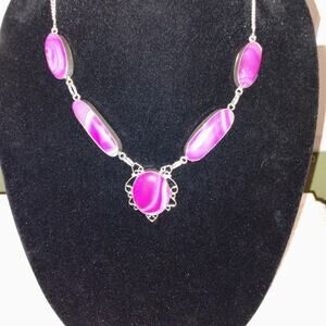 Statement Pink Agate Necklace